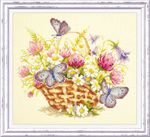 Набор для вышивания нитками Чудесная игла, Летнее настроение 20х17 см