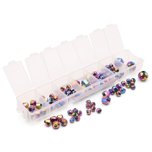Бусины стекло набор Радужный, 95±2 шт, Astra&Craft