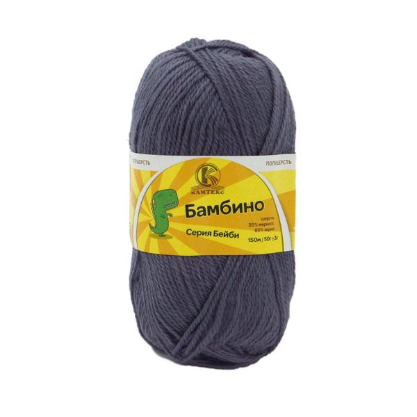 Пряжа Камтекс Бамбино / уп.10 мот. по 50 г, 150 м, 169 серый