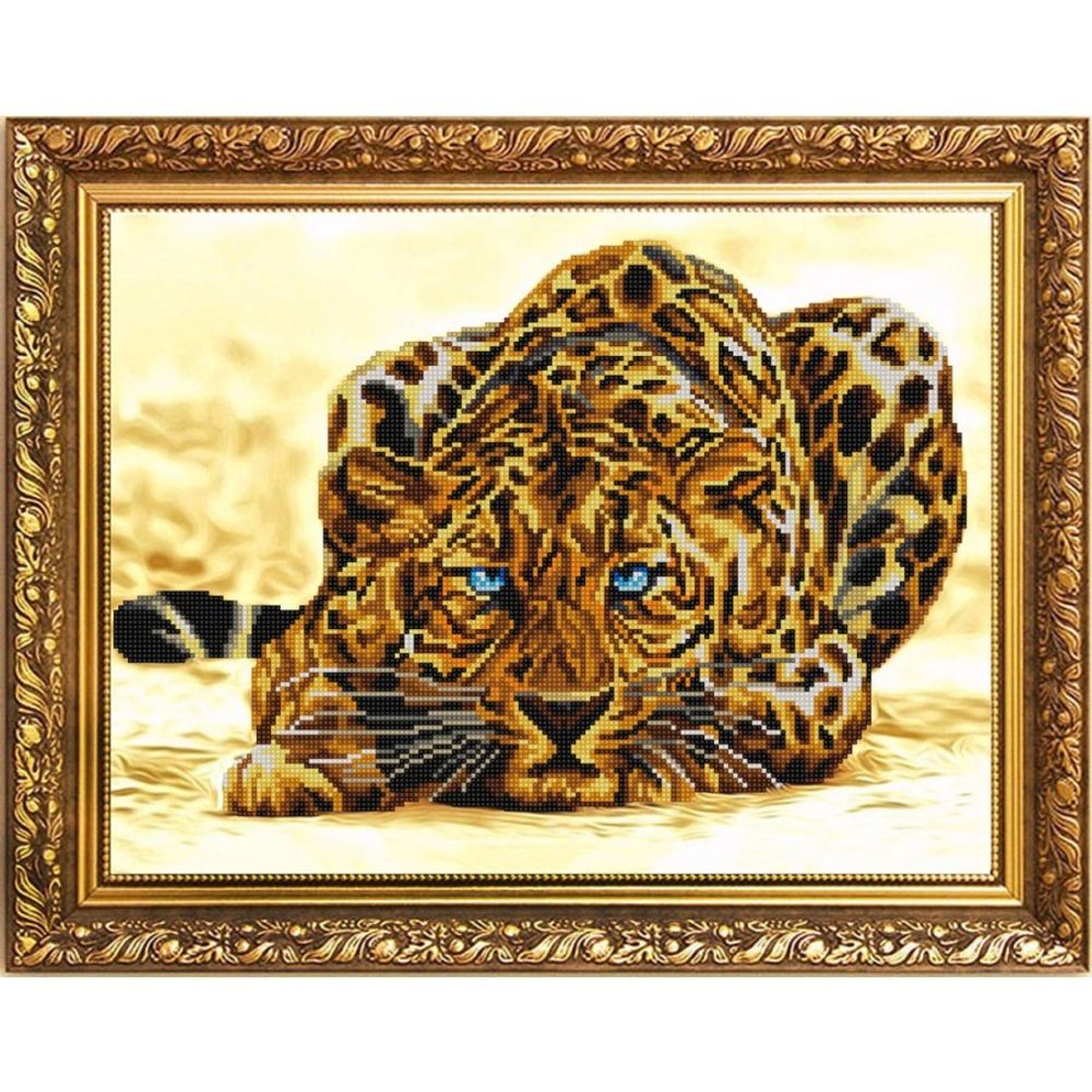 Рисунок для вышивания бисером Конек, 1202 Леопард 29х39 см