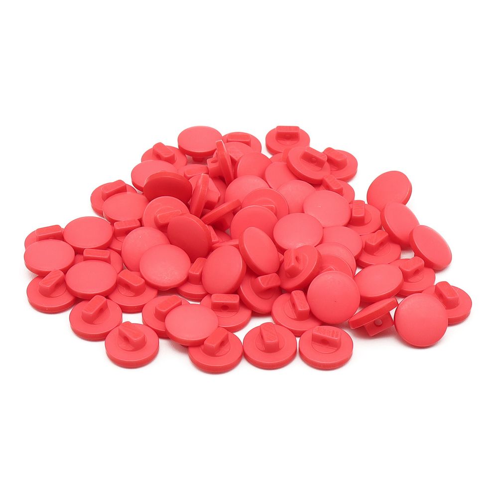 Пуговицы на ножке 16L (10мм), пластик (Coral (коралловый)), NE68, 72 шт