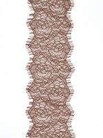 Кружево шантильи (реснички) 80 мм / 3 метра, TBY.75231, F301 мокка