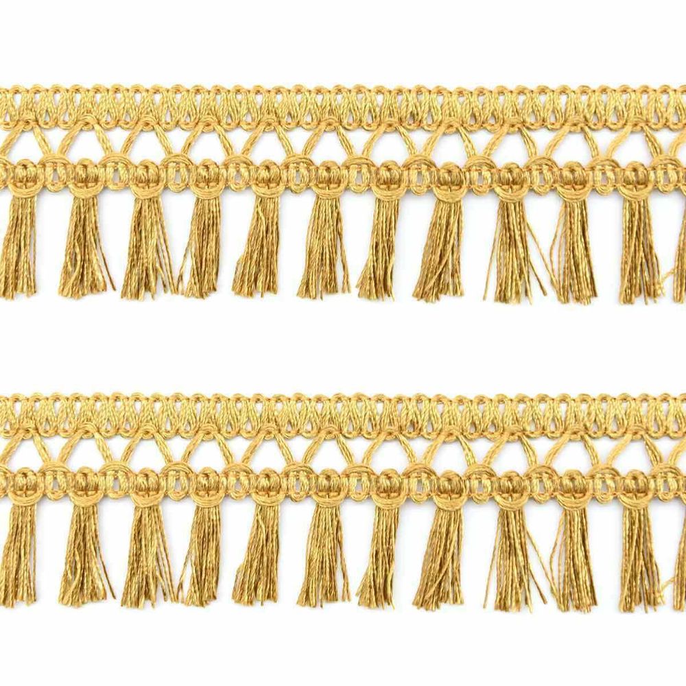 Бахрома отделочная 50.0 мм / 25 метров, кисти, а710 т.золотистый /TOS/