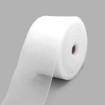 Лента (тесьма) шторная для карниза-трубы 100 мм / 50 метров, Имитация люверсов, прозрачный, 1000