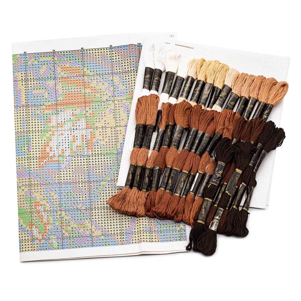 Набор для вышивания нитками Hobby&Pro, Охотник, 40х26 см