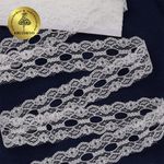 Кружево отделочное в стиле "трикотаж" 25 мм, диз. 926, цв.02 молочный, уп. 9.14 м