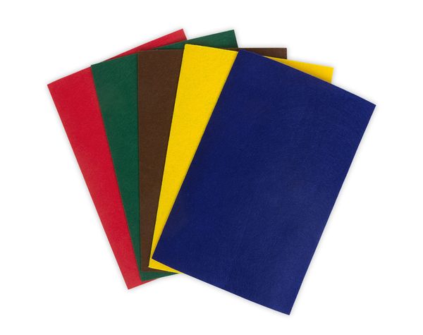 Фетр листовой жесткий 2.0 мм, 20х30 см, 5 шт, ассорти 2, Blitz FKH20-20/30