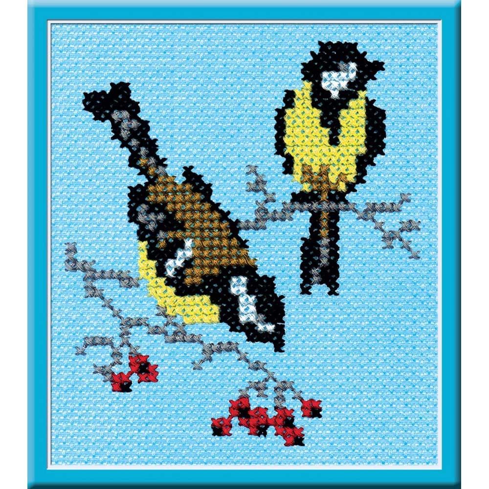 Набор для вышивания нитками РС Студия, Синица 12х10 см