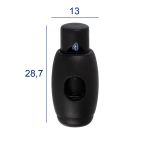 Фиксатор (зажим) для шнура пластик 1 отв., ⌀4.0 мм, 24 шт, №01 черный, Micron ST 1122