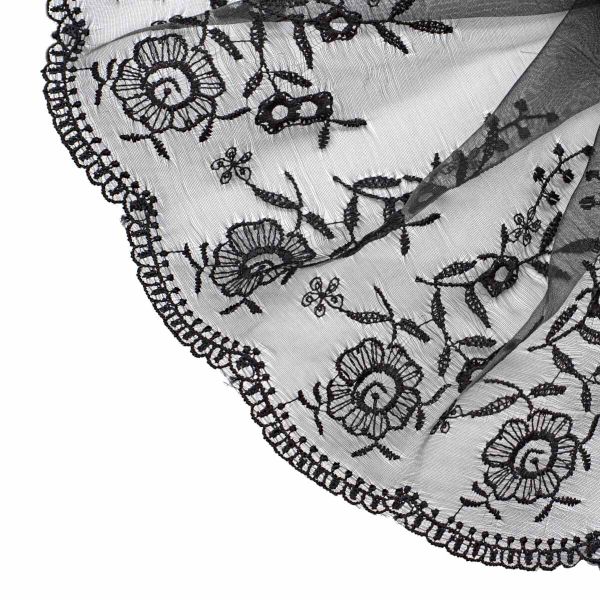 Кружево капроновое широкое 110 мм / 3.4 м (±4 см) 0574-5001, черный