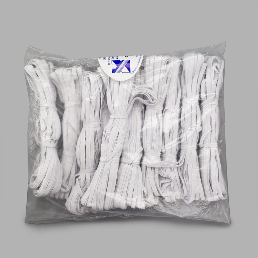 Резинка бельевая (стандартная) 5.0 мм / 10х10 метров, белый, С842