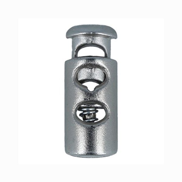 Фиксатор (зажим) для шнура пластик 2 отв., ⌀4.0 мм, 72 шт, 04 никель, Micron A 1198