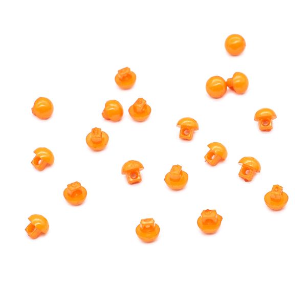 Украшения декоративные пуговицы Мини круглые на ножке, 5мм, уп/20 шт, оранжевый