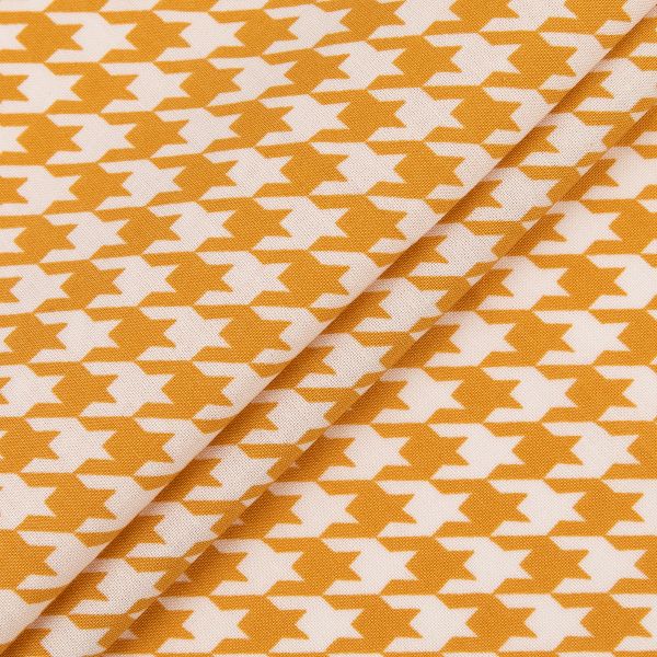 Ткань для пэчворка PEPPY БАБУШКИН СУНДУЧОК ФАСОВКА 100х112 см, 140±5 100% хлопок, БС-13 гусиная лапка ярко-желтый, Peppy БАБУШКИН СУНДУЧОК