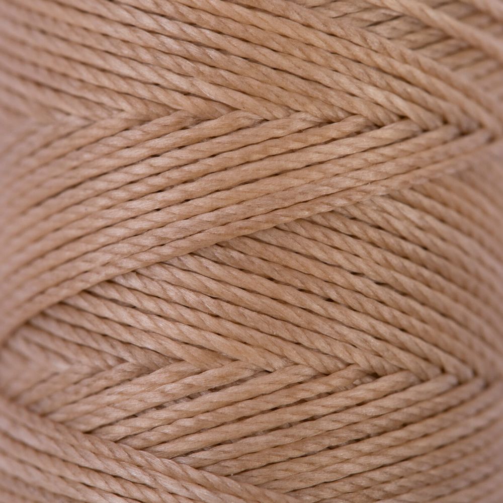 Нитки для кожи вощёные (полиэстер) 0.45х, 40 м, 1 катушка, 004 св. бежевый, LC-005 Промысел