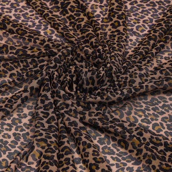 Сетка бельевая эластичная 100 г/м², шир.160 см / 50 метров, принт Леопард /SZ025816.05/