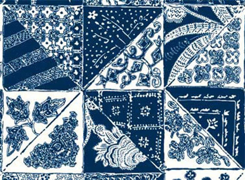 Ткань для пэчворка Peppy Bombay Panel 4503, отрез 60х110 см, 146 г/м², 25140 BLU1, General Fabrics