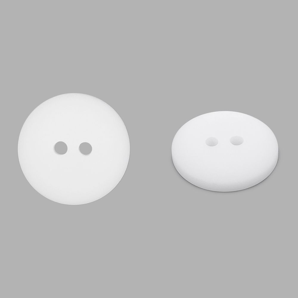 Пуговицы на 2 прокола 28L (18мм), пластик (White (белый)), CR-K18M, 144 шт