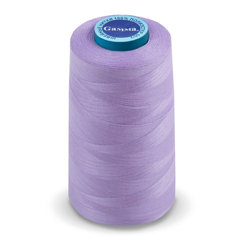 Нитки универсальные Gamma 50/2, 4570 м (5000 ярд) / 1 кат., 195 сиреневый