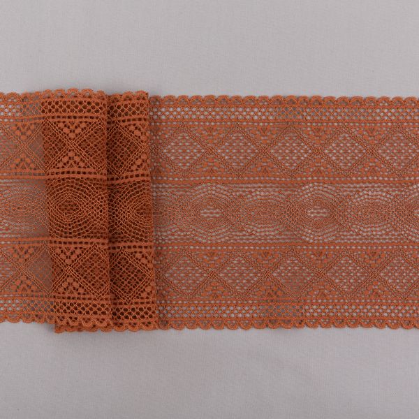 Кружево бельевое эластичное 165 мм / 3±0.2 метра, Турция, коричневый, Blitz