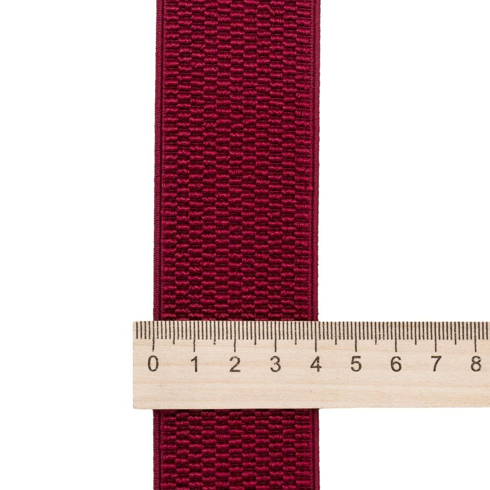 Резинка для подтяжек (помочная) 40.0 мм / 25 метров, 25.2 г/п.м., 520 темно-красный, 6123-9344