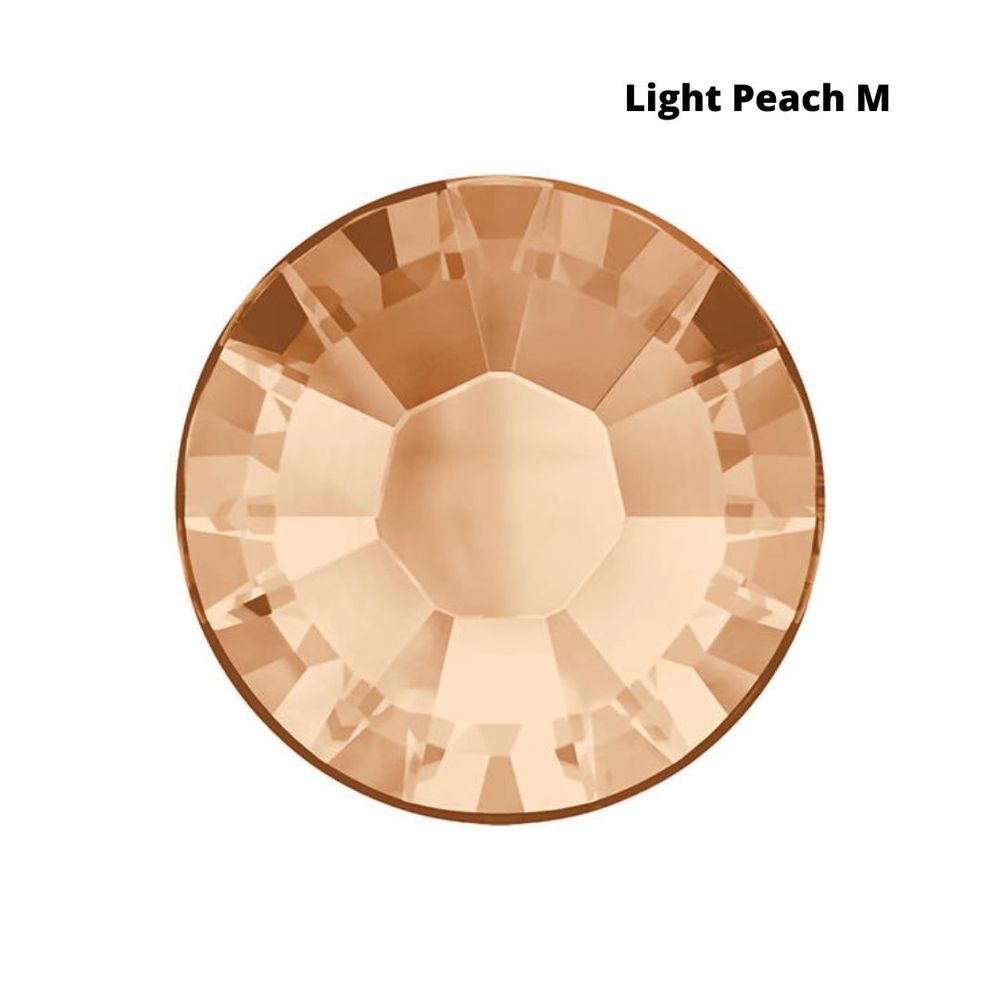 Стразы Swarovski клеевые плоские 2028HF, ss 6 (2 мм), Light Peach M, 144 шт