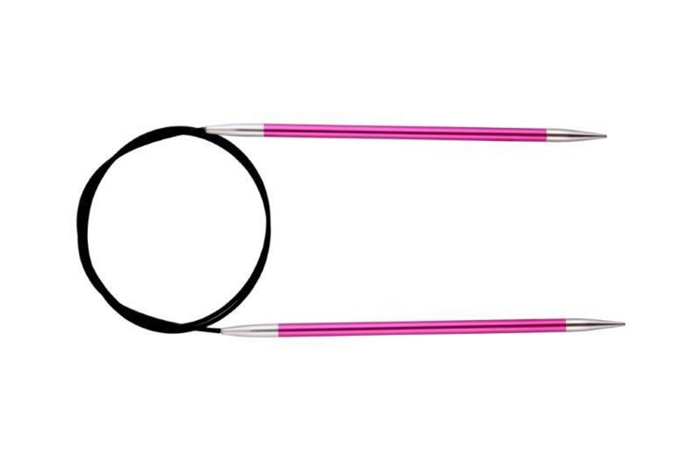Спицы круговые укороченные Knit Pro Zing ⌀5 мм, 40 см, 47071