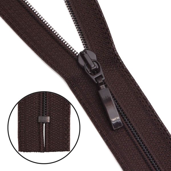 Молния спираль (витая) Arta Т5 (5 мм) 1 зам., н/раз., 18 см, цв. 141 т.коричневый, уп.10 шт