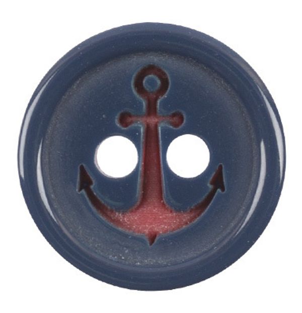 Пуговицы 2 прокола блузочные 11 мм, 36 шт, D117/D171 т.синий/красный, Gamma GEC 0013