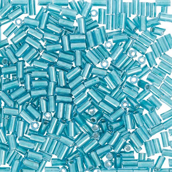 Бисер Toho Bugle 4 (3 мм), 25 г (5х5 г), 0377 бирюзовый