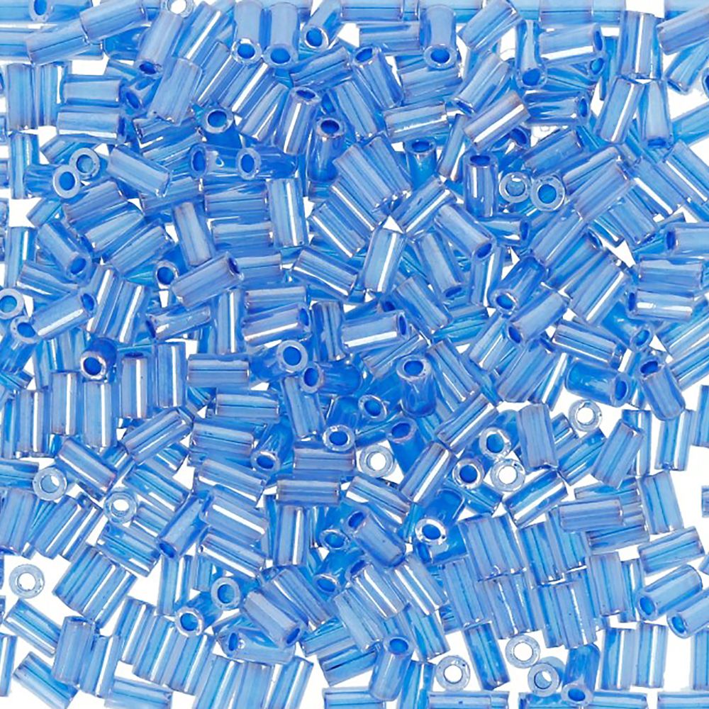 Бисер Toho Bugle 4 (3 мм), 5х5 г, 0917 т.голубой/перл