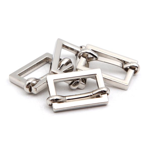 Рамка регулировочная металл литая с подвижной планкой 15 мм /20х14 мм, ⌀2.5 мм/, никель, 4 шт