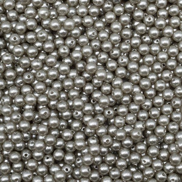 Бусины пластик ⌀8 мм, 500 г, 031 NL серый, Astra&Craft, 7706545/7738652