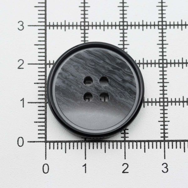 Пуговицы 4 прокола 40L (25мм), (Black (черный)), 24 шт