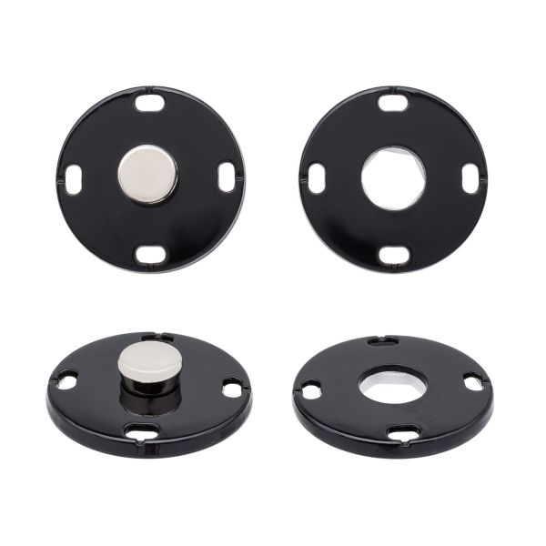 Кнопка пришивная металл ⌀23.0 мм, 10 шт, черный, KN11