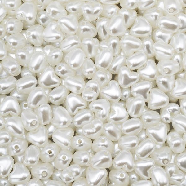 Бусины пластик 10х11 мм, 500 г, белый, 7705619