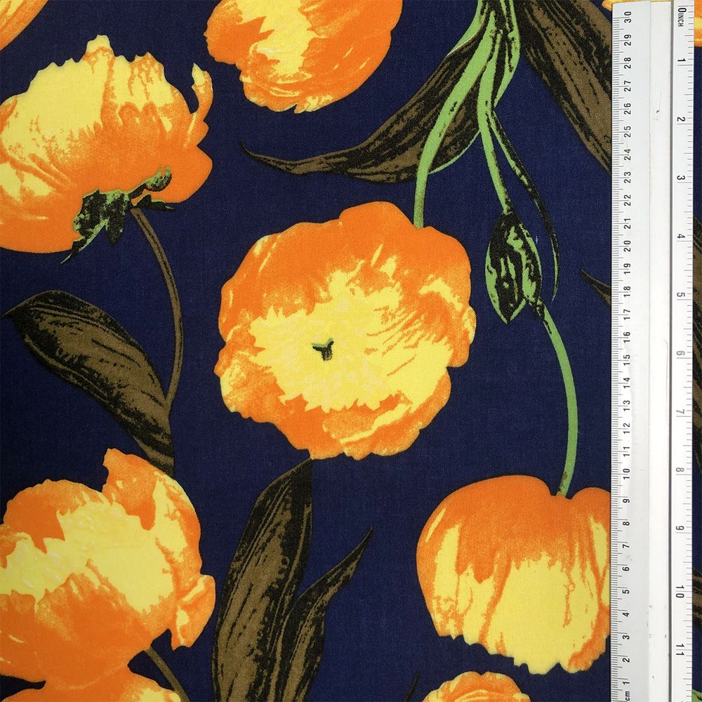 Штапель 110 г/м², шир.145 см, цв.с3 синий, 25м (Vi-207) /TOS/