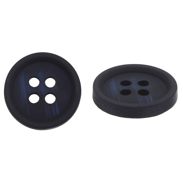 Пуговицы 4 прокола 24L (15мм), (Blue (синий)), 36 шт