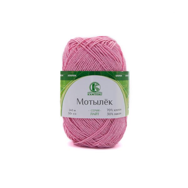 Пряжа Камтекс Мотылек / уп.5 мот. по 50 г, 140 м, 056 розовый