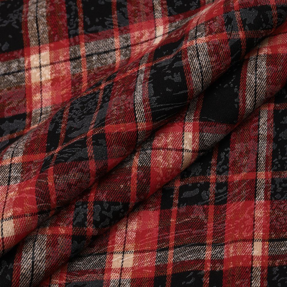 Фланель рубашечная вареная 150 г/м², 150 см / 2 метра, TBY.Fl.T525 красный