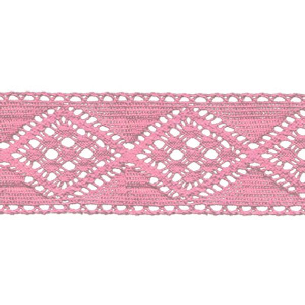 Кружево вязаное (тесьма) 51 мм / 22.8 м, 110 розовый, Gamma HVK-44