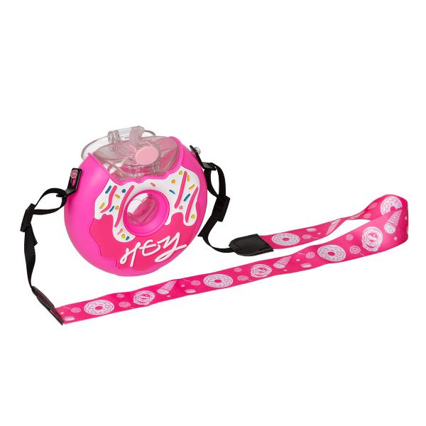 Бутылка пластиковая 380 мл, ⌀14 см, №01 ярко-розовый/пончик, Lol&Pop LLP-011