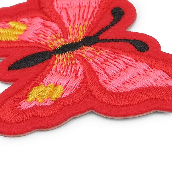 Термоаппликация Бабочка, 5.4х7см, Hobby&Pro (красный)