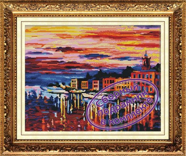 Алмазная (кристальная) мозаика Колор Кит, Ночные блики 40х50