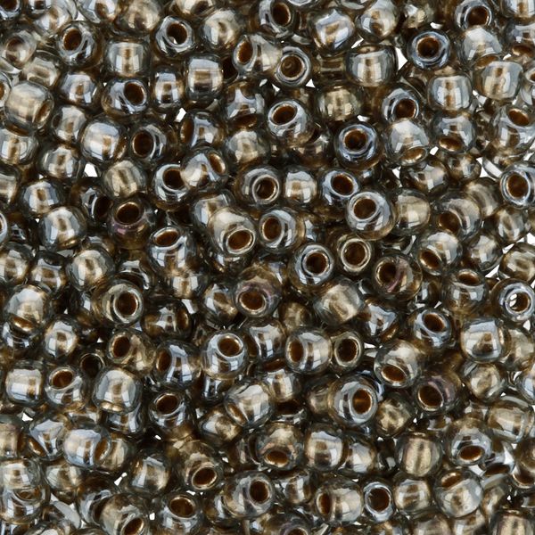 Бисер Toho 11/0 круглый (2.2 мм), 500 г, 0993 св. серый с золотым центром