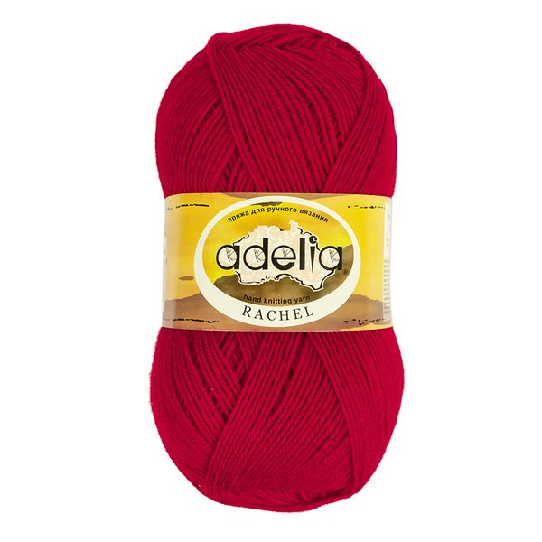Пряжа Adelia Rachel / уп.5 мот. по 100г, 400м, 06 т.красный