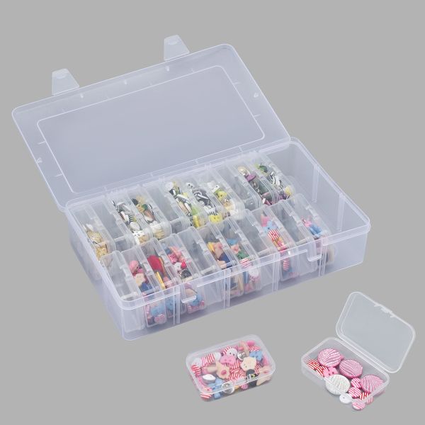 Контейнер для хранения мелочей 27.6х16.4х5.6 см, 24 штуки в боксе