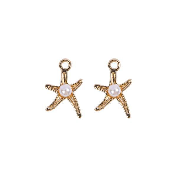Подвеска для бижутерии морская звезда 18 мм, 10 шт, №01 золото, Zlatka JCBH-04