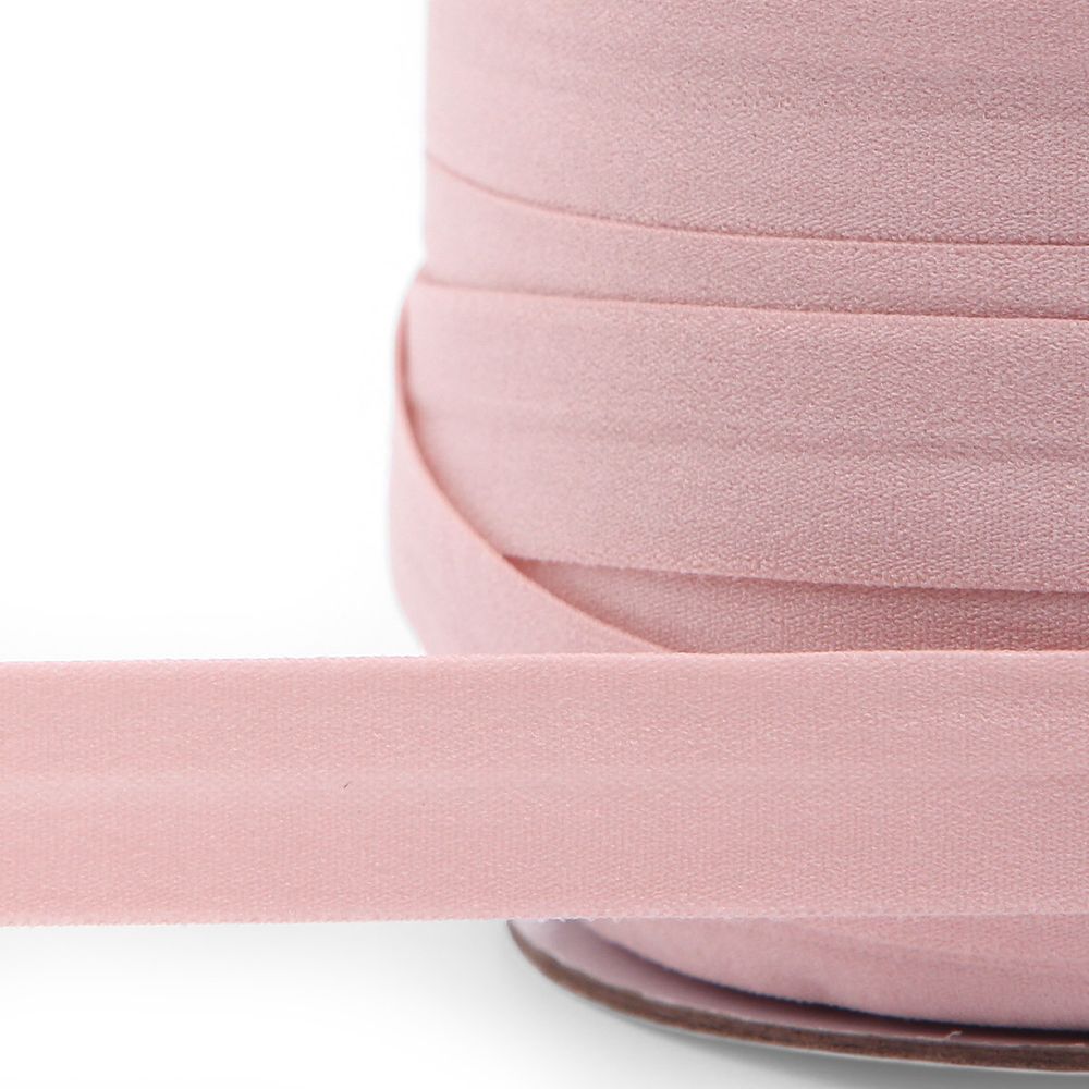 Косая бейка трикотажная 15 мм / 132±1 метра, 0511-0071, C344 пудровый