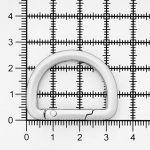 Карабин металл полукольцо 25 мм, серебро (никель), MB_2232, 6 шт